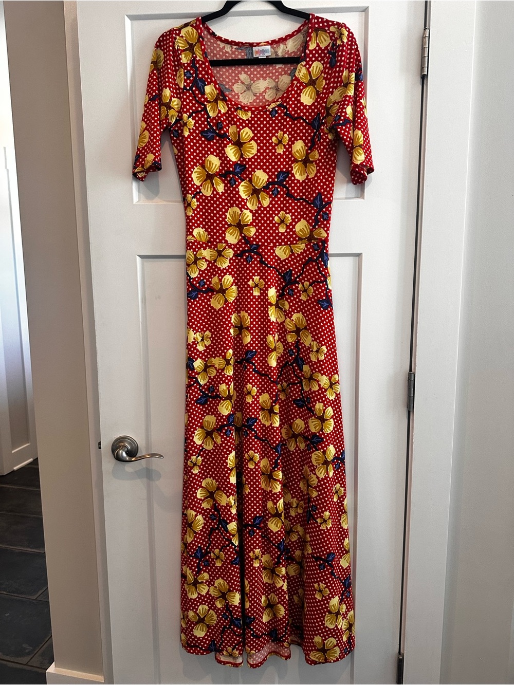 LuLaRoe Ana Red Maxi Dress, size medium - Women's